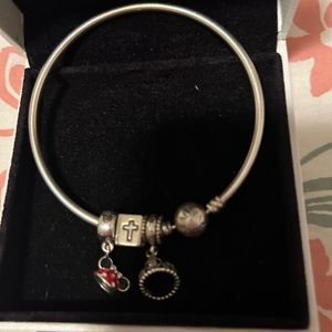Pandora bracelet with charms